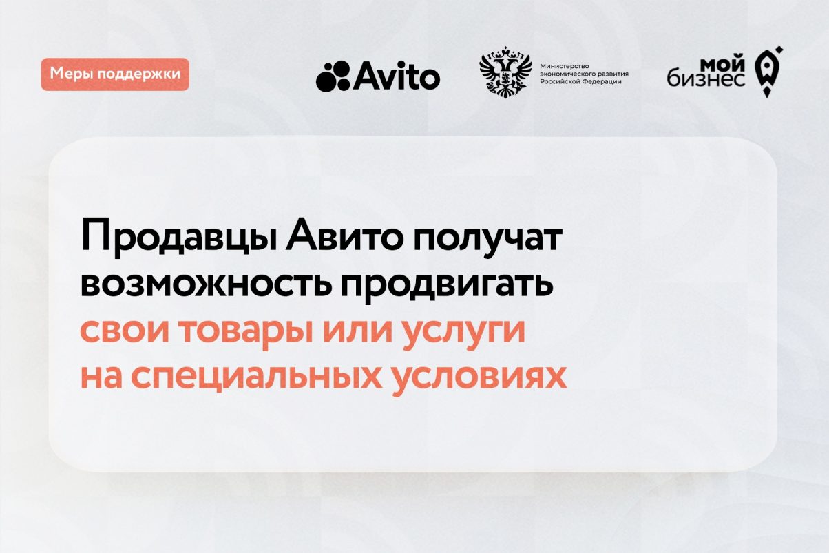 Нижегородские предприниматели смогут продвигать свои товары или услуги на «Авито» на специальных условиях благодаря нацпроекту
